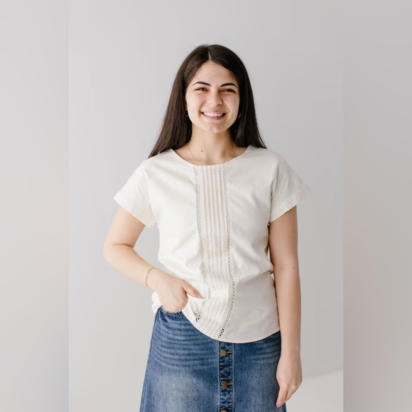 Main Street Exchange Tops - Main Street Exchange | Emma Cream Linen Top